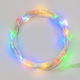 Guirnalda a pilas 3,9 m, micro led multicolor
