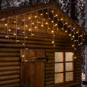 2.7 x h. 0.8 m, 66 Warm White and White LEDs Icicle