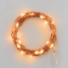 Batteriebetriebene Lichterkette 1,9 m, 20 MicroLEDs extra warmweiß