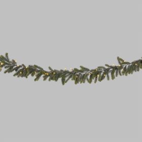 Rama Alpina de pino artificial a pilas, 2,7 m, 100 led blanco cálido