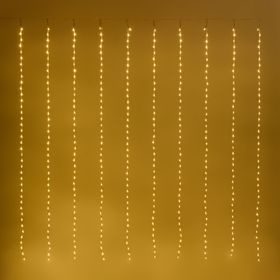Schneefall-Effektvorhang 2 m x H 2 m, 400 warmweiße LEDs, transparentes Kabel